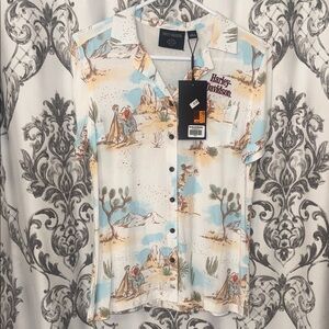 Women’s Harley Davidson short sleeve button up